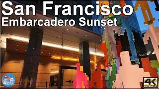🇺🇸 SAN FRANCISCO 4k Walking Tour | Embarcadero sunset walk from Cruise Terminal to SOMA
