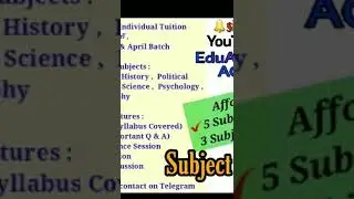 NIOS ONLINE TUITION| EduART ONLINE ACADEMY| #short #shorts #students