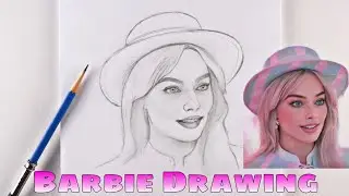 How to Draw Barbie | Margot Robbie From Barbie movie | Easy to Sketch in Loomis method