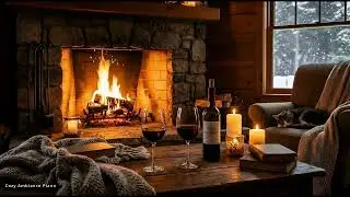 Romantic Piano & Fireplace 🍷 Cozy Ambience for Sleep & Love