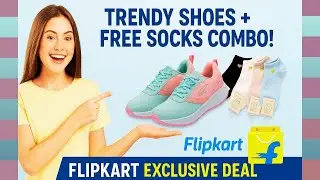 Trendy Shoes + Free Socks Combo 🧦 | Flipkart Exclusive Deal 😱 | Best Price 2025
