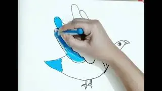 Easy Bird Handprint Drawing | Step-by-Step Art for Beginners & Kids