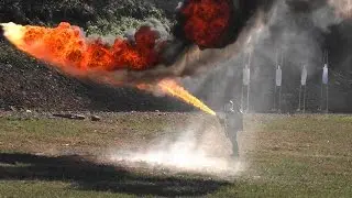 FLAMETHROWER Demonstration at Shooters Gauntlet
