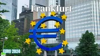 Frankfurt, Germany 🇩🇪 in 4K ULTRA ,Frankfurt Vacation ,euro 2024,summer 2024,euro skulptur