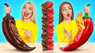 Челлендж. Шоколадная Еда vs Настоящая еда | Смешные Кухонные Войны от Choco DO