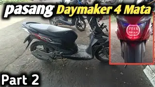 Cara pasang lampu daymaker 4 mata beat esp | Beat street