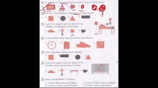 Maths Olympiad Grade 1 Shapes Worksheet 2 Q.1,2,3,4,5,6,7