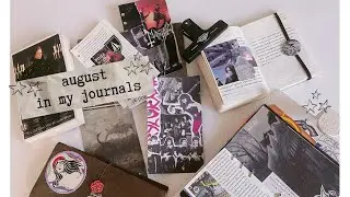 august in my notebooks 🕯️ traveler's notebook, moleskine, a6 rings flip-through