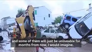 Majorca Video shows cars floating in flash flooding