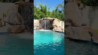 Natural Rock Grotto! We design and build backyards that make every day feel like a vacation day.