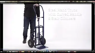 241439 Steel Hand Truck w Curved Handle Stair Climbers V1