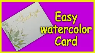Surprise with This Delicate Foliage Watercolor Thank You Card #watercolorpainting #thankcard