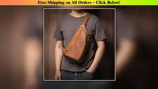 GURO High Quality Genuine Leather Travel Chest Bag Male Luxury satchel Vintage Trend Crossbody