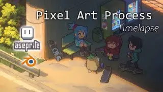 Skaters | Aseprite  x Blender Pixel Art Process [084]