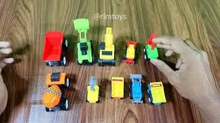 Very Small 10 Pcs Construction Vehicles Pull Back Toy Cars Playset💥unboxing & review by rim toys