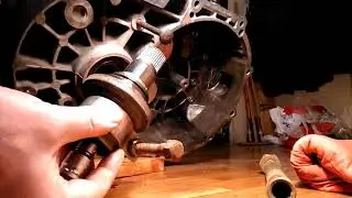 Disconnecting the right flange from the gearbox MQ350 02N (Volkswagen Sharan 2000-2010)