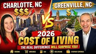 Charlotte, NC vs Greenville, NC: 2026 Cost of Living Comparison