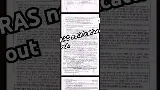 Ras 2024 notification out #ras#rpsc#youtubeshorts #short #springboard #rajveersir #2024