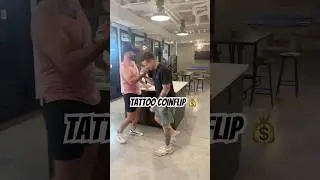 Another crazy tattoo coin flip, would you dare? #shortvideo #tattoo #viralvideo #shorts #viral #fyp