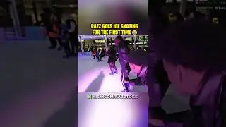 RazzTokk goes ice skating on stream 😂 #clips #shorts #funny