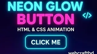 Neon Glow Border Button Using HTML & CSS | CSS Animation Tutorial | 