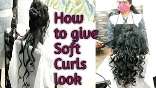 How to do professional curls with curly rod (tong) machine / curly hair setting at Beauty parlours