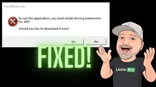 Handbrake (You must install missing frameworks for .net) (FIXED!)