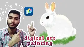 how to draw rabbit digital art amazing painting in ibis paint x