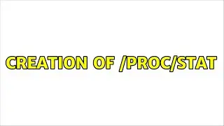 Ubuntu: Creation of /proc/stat