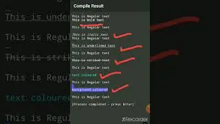 C Program Text Bold Italic Underline Strike Font Colour Background Colour | C program Tutorial