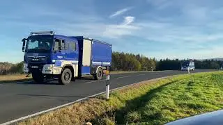 THW Kolonnenfahrt Verbandsfahrt Ausbildung Dipps Dippoldiswalde Blaulicht
