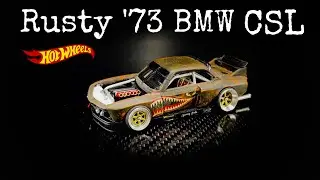 Rusty ‘73 BMW CSL diecast custom hot wheels