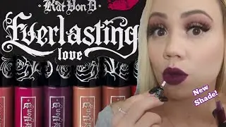 Limited Edition! *Kat Von D* Everlasting Love Mini liquid lipstick set{try on} Review/Swatches&bull;fair