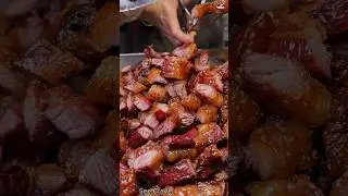 Perfectly Sliced Grilled Meat &ndash; Just the Right Bite #grilledmeat #yummy #streetfood #delicious #food