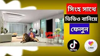 Video with lion Tik Tok Likee app | How To Make Likee video | Tik Tok video kivabe banabo