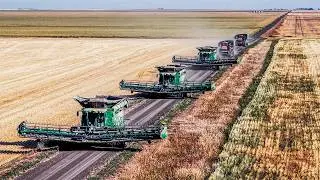 John Deere X9 x3 и 2 Case IH Quadtrac 580 + Elmers Haulmaster! Ernteaktion Richards Farms Ventures