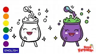 Magic Cauldron Drawing 🪄✨ | Colorful Story and Easy Drawing for Kids