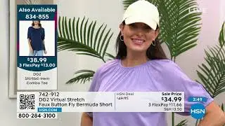 DG2 by Diane Gilman Virtual Stretch Faux Button Fly Berm...