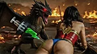 She Red Hulk Lion 🆚 She Black Spider-Man Lion | Arena Dragon Fight