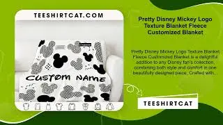 Pretty Disney Mickey Logo Texture Blanket Fleece Customized Blanket