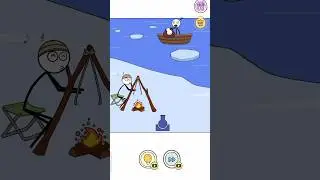 in the winter thief vs my friend #viral #stickman #thief