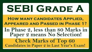 Phase 2 Marks of Top 60 Candidates of last SEBI Grade A Exam!