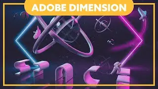 Making 3D 🛰 illustration in Adobe Dimension | Create a composition in 3D  add effects in Photoshop
