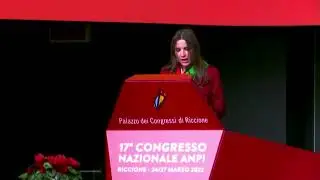 Intervento Claudia Cammarata - 17&deg; Congresso Nazionale ANPI - Riccione 24/27 marzo 2022