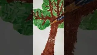 #rice painting 🎨🖌️#tree#drawing tutorial ✨✨#shorts