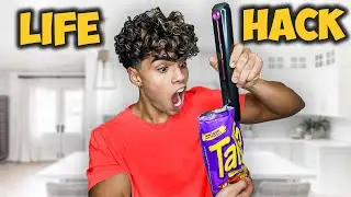 TRYING 100 LIFE HACKS IN 24 HOURS!!
