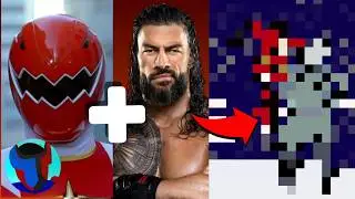 I Drew Power Rangers Like WWE Wrestlers! | DRAWING WITH BULLSAREBLUE