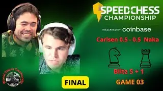 MAGNUS CARLSEN-HIKARU NAKAMURA||FINAL||BLITZ GAME 5+1||SPEED CHESS CHAMPIONSHIP 2023||GAME 03