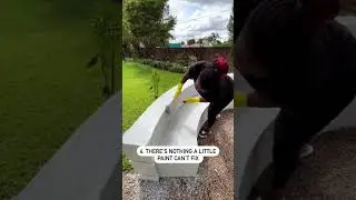 Outdoor Area makeover with paint - DIY #diy #southafricanyoutuber #diy #shortsvideo #youtubeshorts
