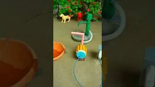 Mini hand pump project water with supply motor drinks sheep farm #waterpump #shorts #253